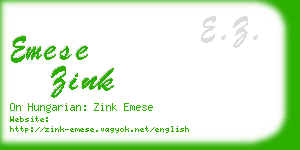 emese zink business card